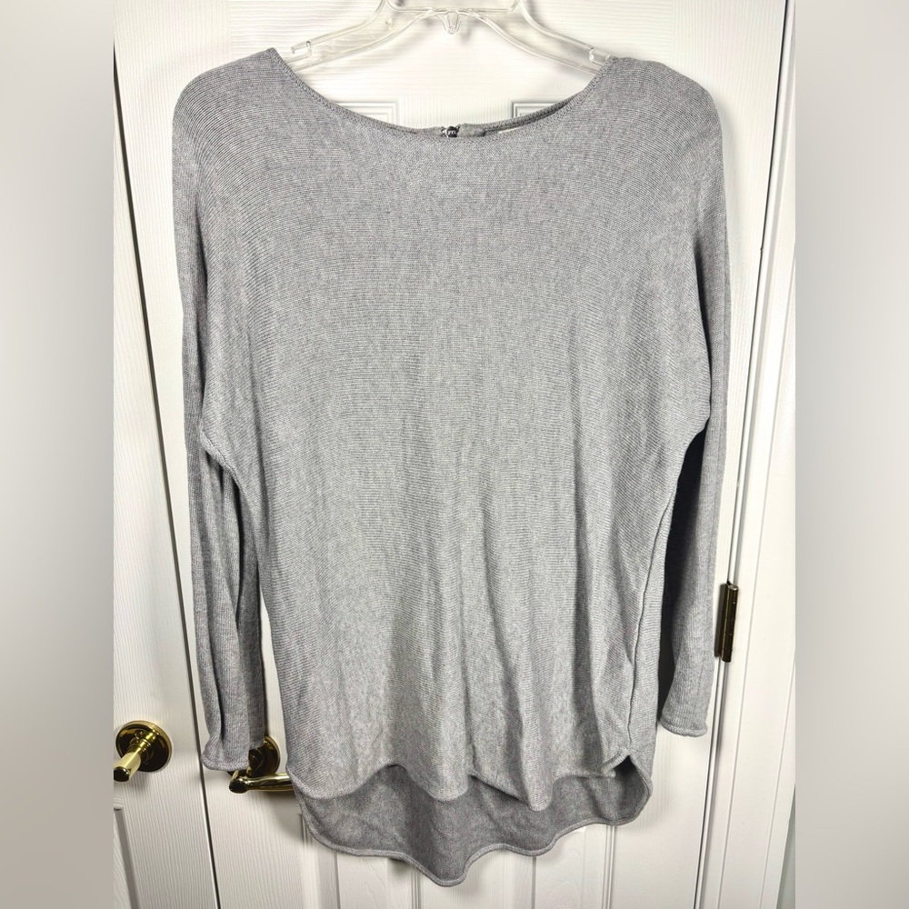 Michael Kors Gray Knit Sweater Zipper Back XL